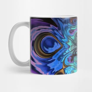 Blue and Gold Abstract Mug